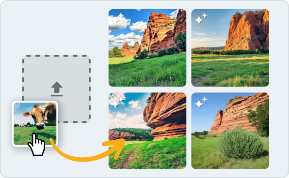 Add your own reference image to influence a generation